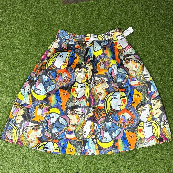 Vibrant Multicolor A-Line Skirt Brand New - Picture 1 of 5